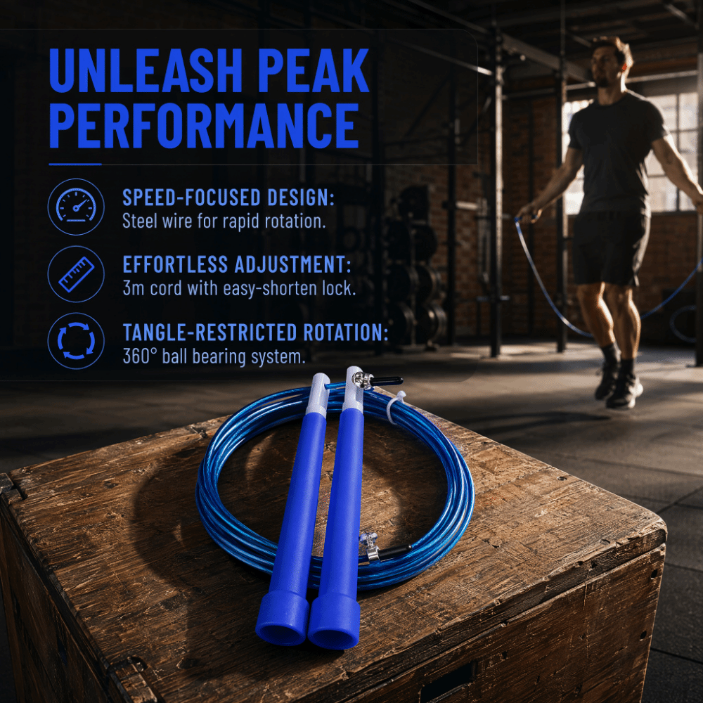 حبل قفز من الفولاذ المتين، خال - مراجعة Speed Skipping Rope وسعره