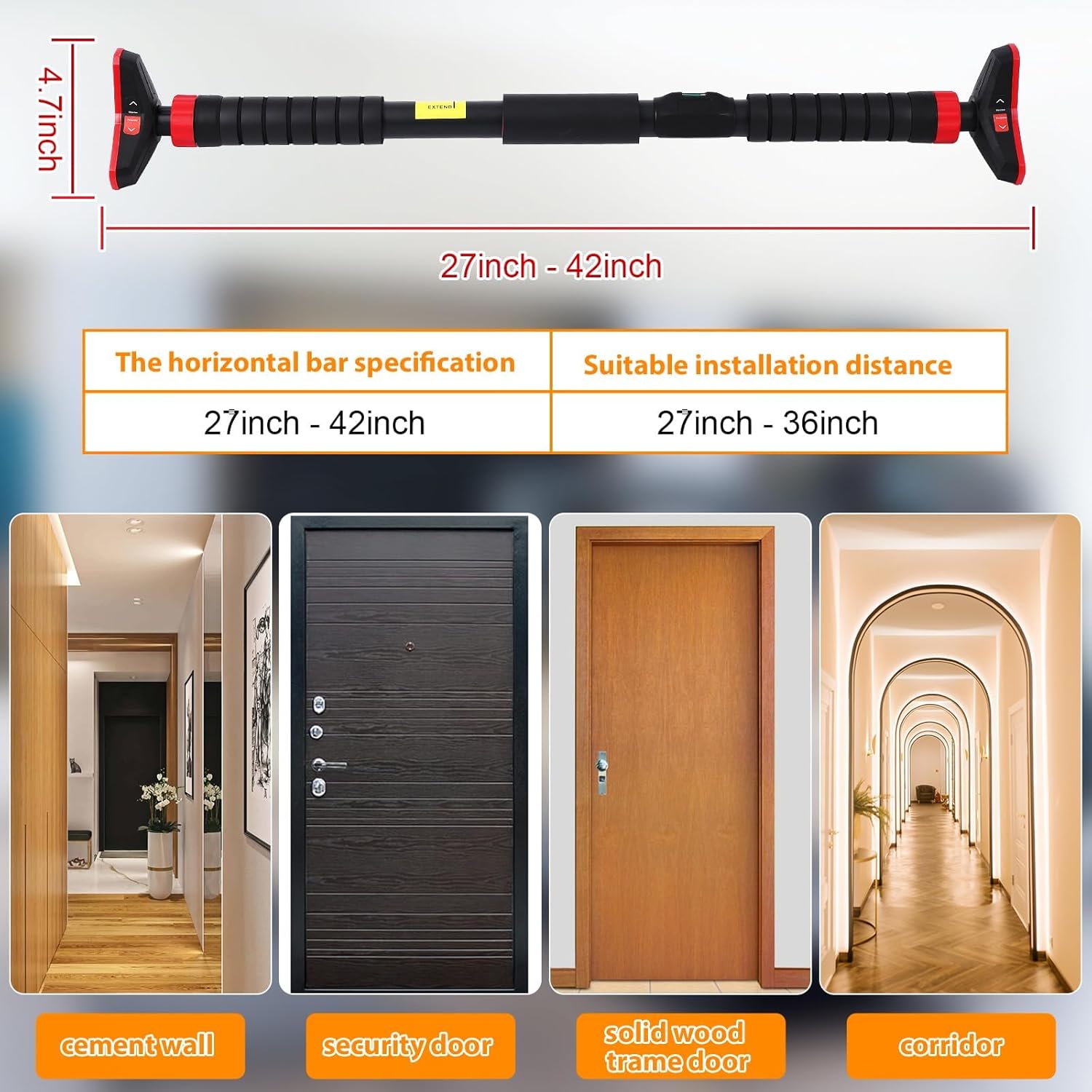 قضيب سحب قابل للتعديل للتركيب  - مراجعة Chin Bar Doorway وسعره