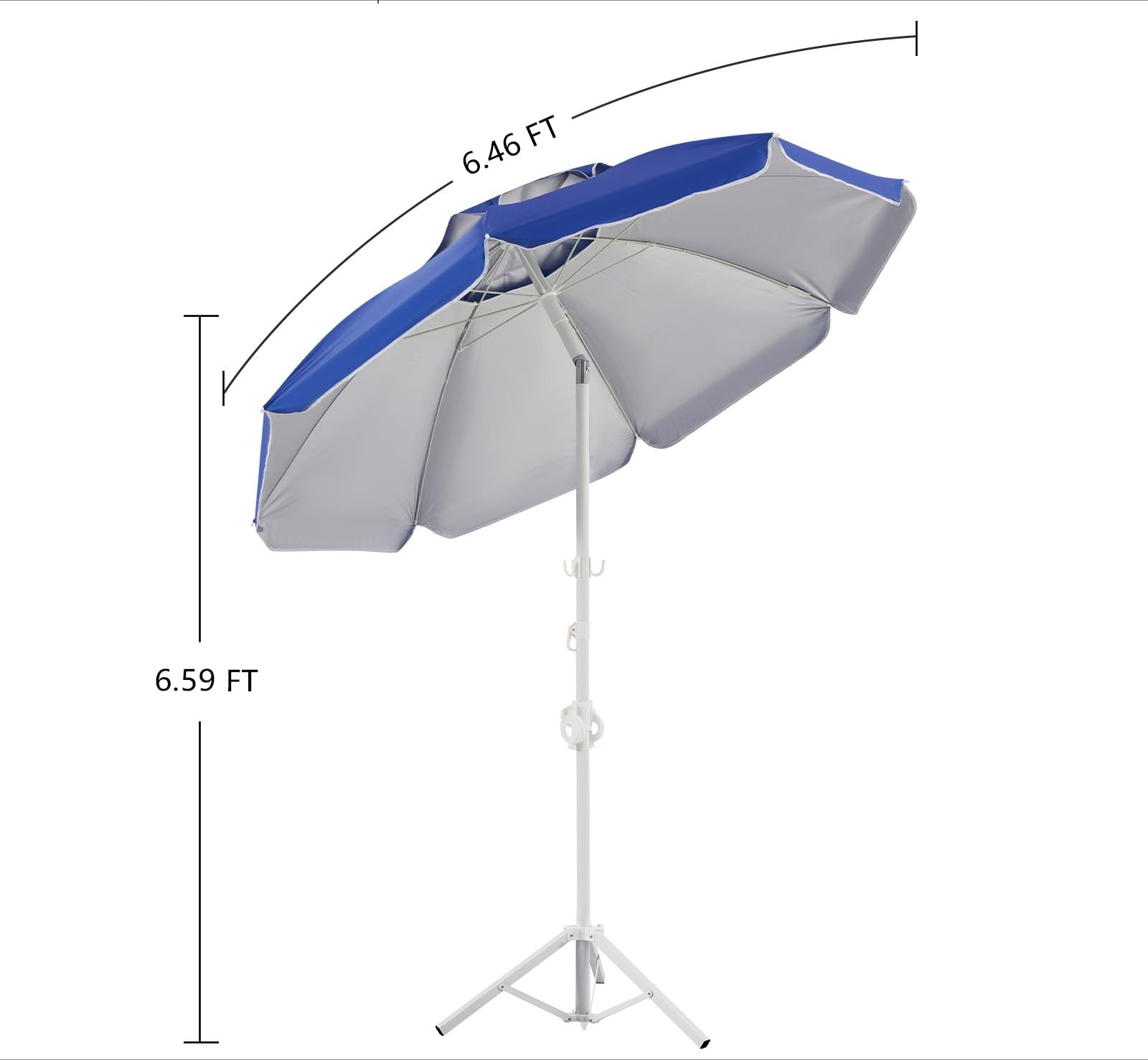 مظلة محمولة بطول 6.5 قدم مع حا - مراجعة Outdoor Sports Umbrella وسعره